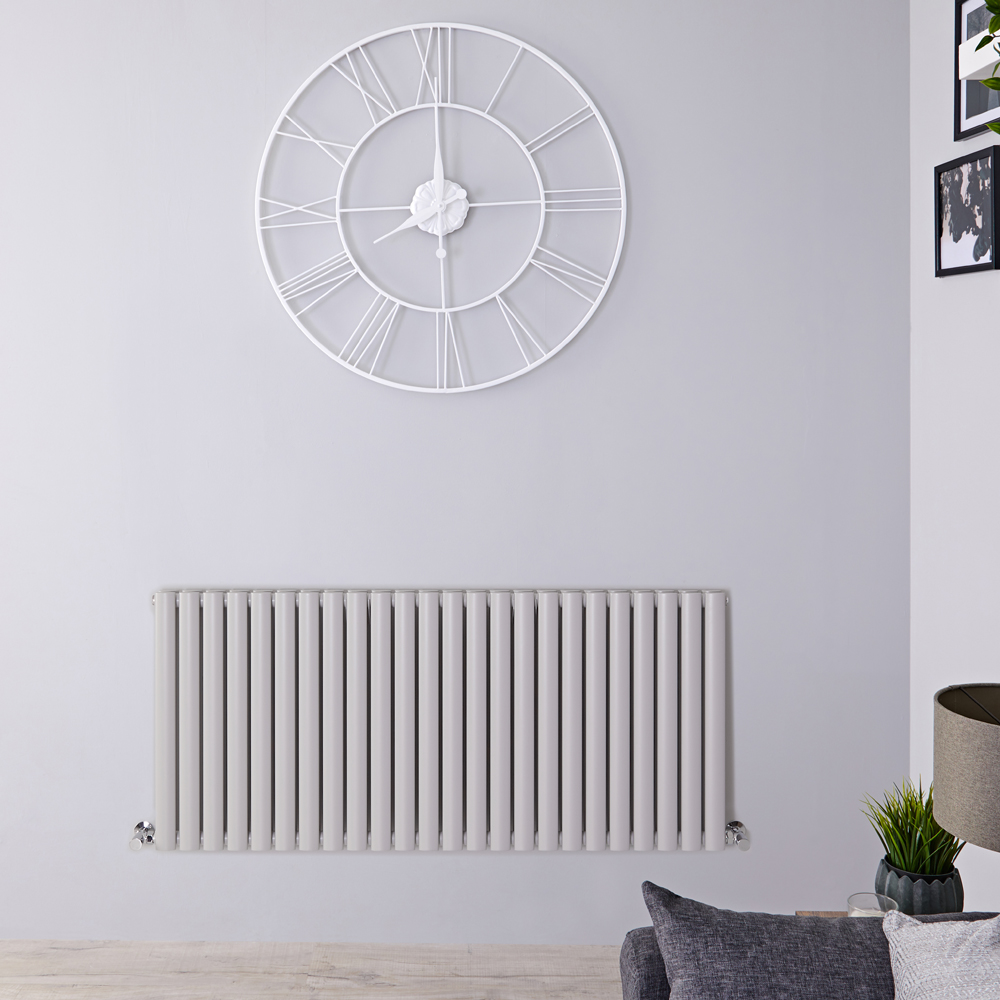 Radiateur design horizontal – Gris clair - 63,5 cm x 141,6 cm – Vitality