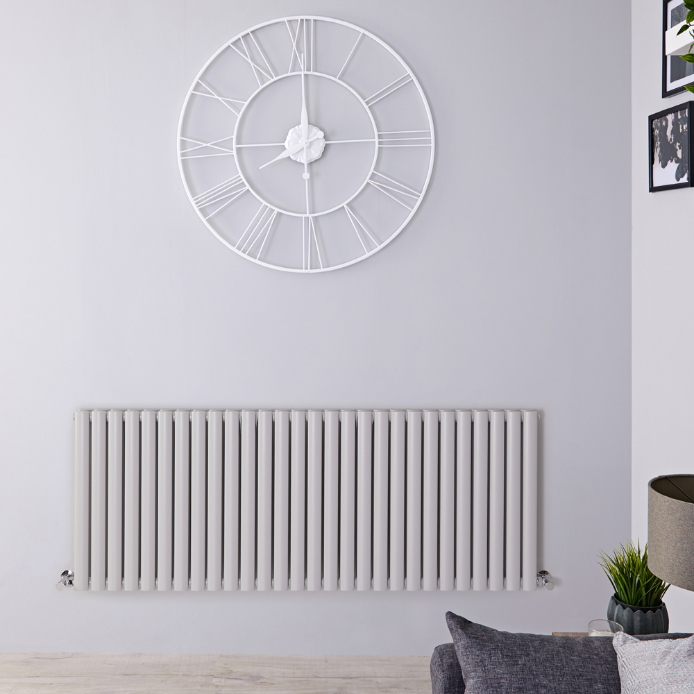Radiateur design horizontal – 63,5 cm x 164,7 cm – Gris clair - Vitality
