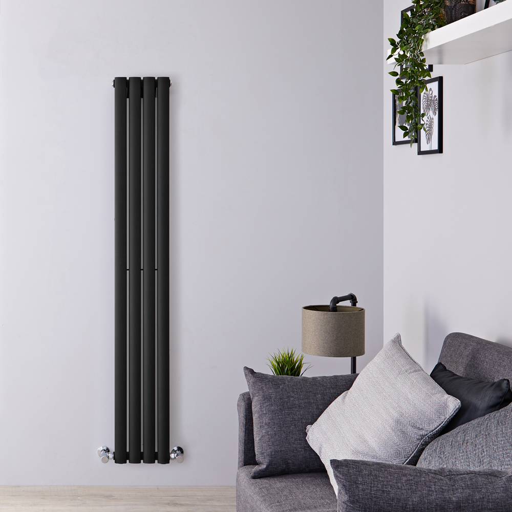 Radiateur Design Vertical Noir Vitality 160cm x 23,6cm x 5,6cm 561 Watts