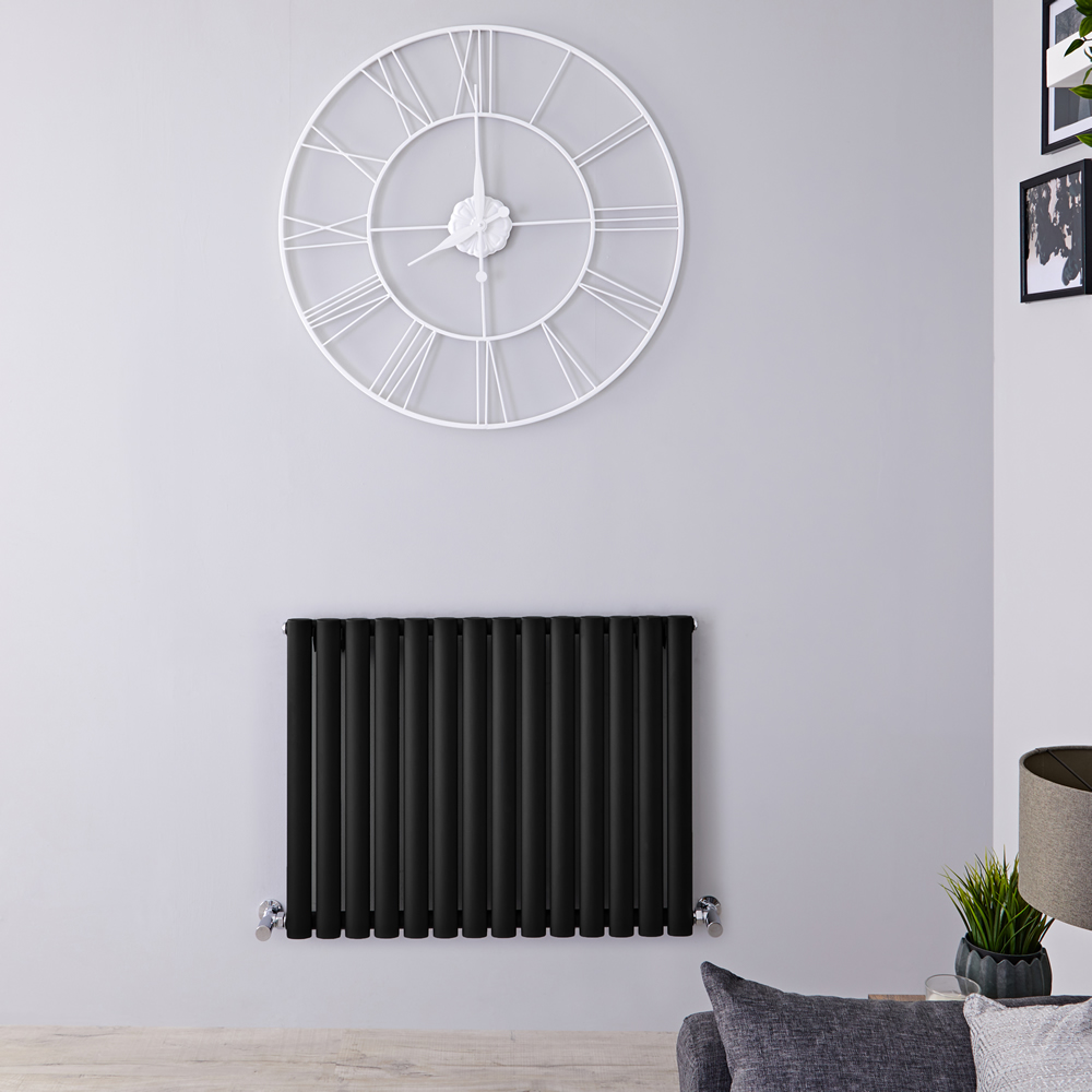 Radiateur Design Horizontal Noir Vitality 63,5cm x 82,6cm x 5,6cm 836 Watts
