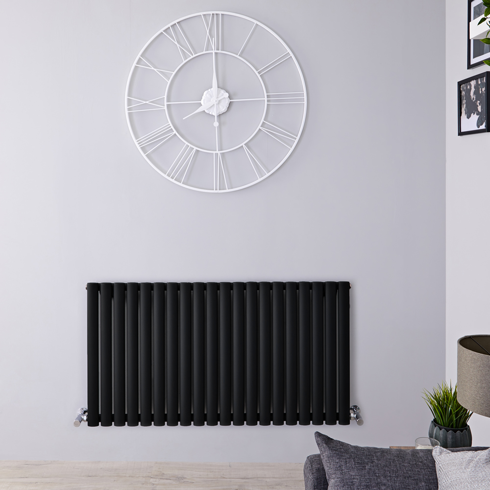 Radiateur Design Horizontal Noir Vitality 63,5cm x 118cm x 5,6cm 1194 Watts