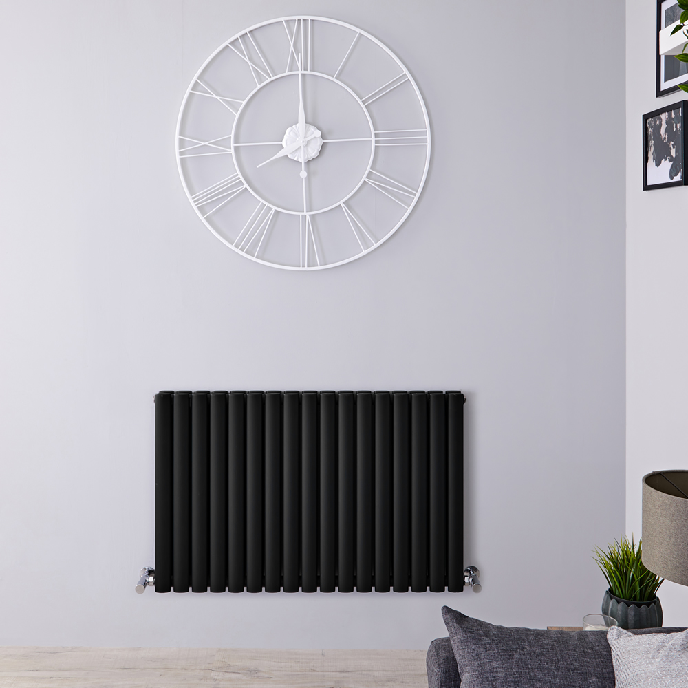 Radiateur Design Horizontal Noir Vitality 63,5cm x 100cm x 7,8cm 1584 Watts