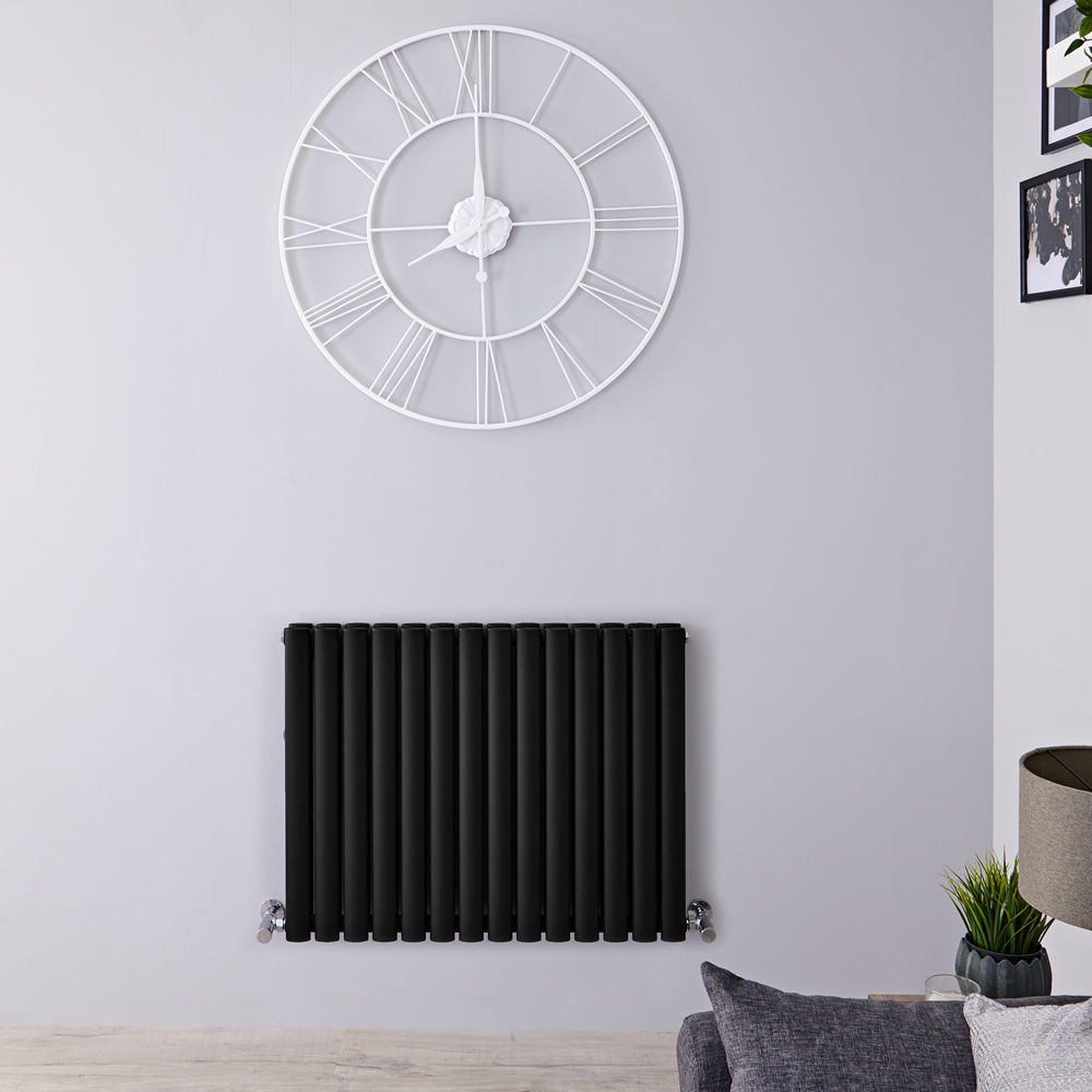 Radiateur Design Horizontal Noir Vitality 63,5cm x 82,6cm x 7,8cm 1304 Watts