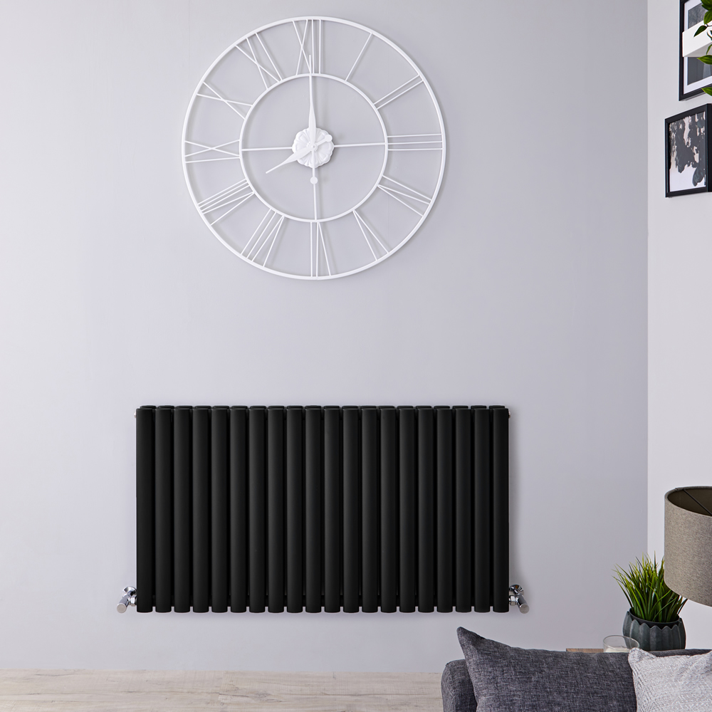 Radiateur Design Horizontal Noir Vitality 63,5cm x 118cm x 7,8cm 1863 Watts