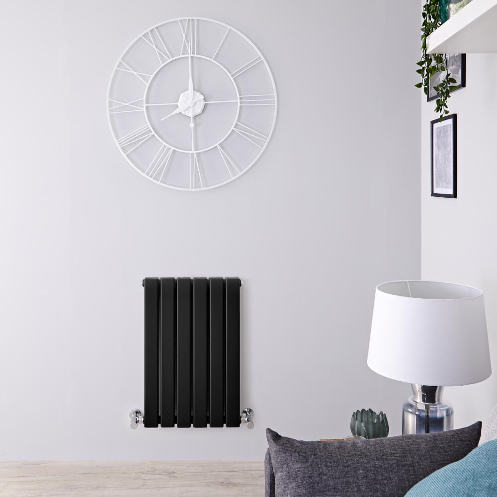 Radiateur Design Horizontal Noir Delta 63,5cm x 42cm x 5,8cm 573 Watts