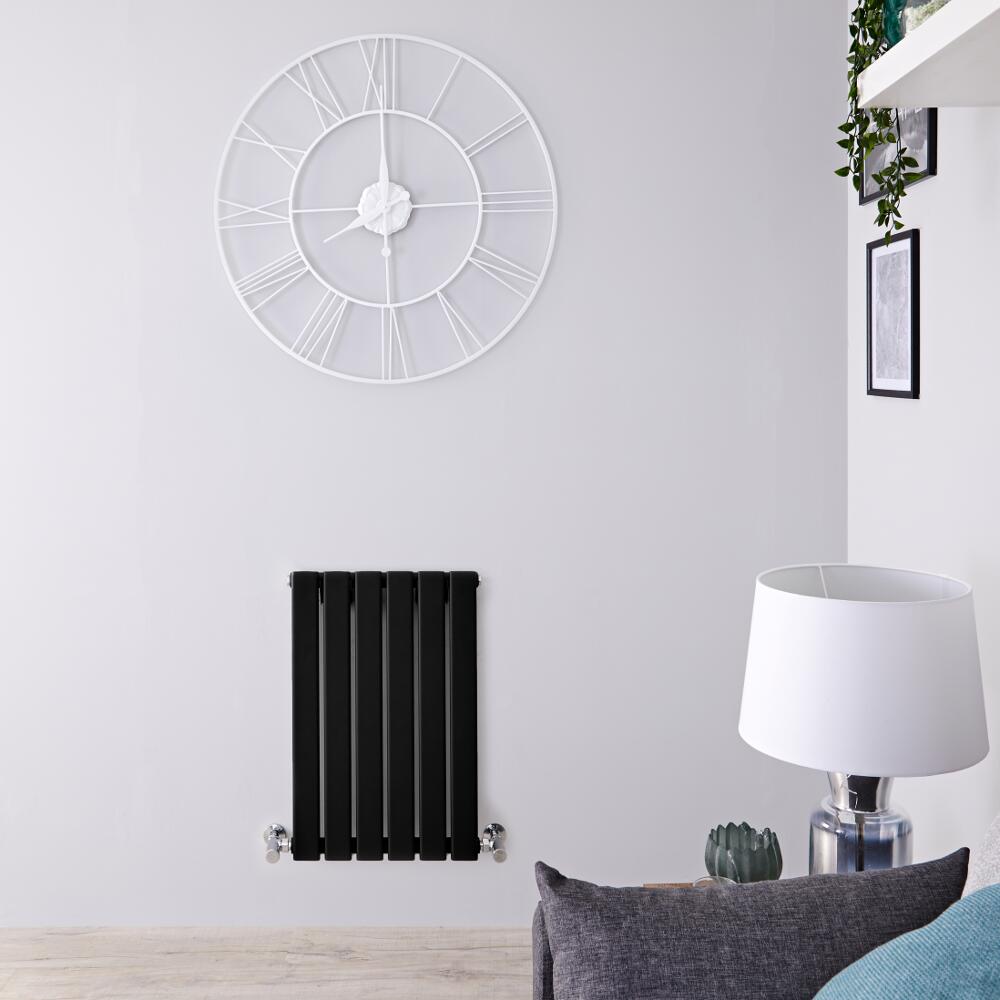 Radiateur Design Horizontal Noir Delta 63,5cm x 42cm x 4,6cm 376 Watts
