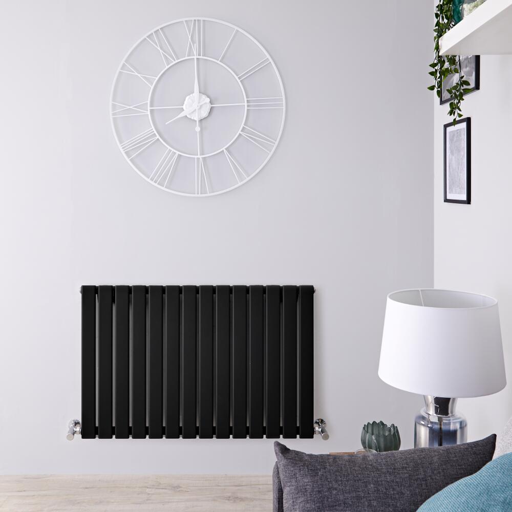 Radiateur Design Horizontal Noir Delta 63,5cm x 98cm x 4,6cm 876 Watts