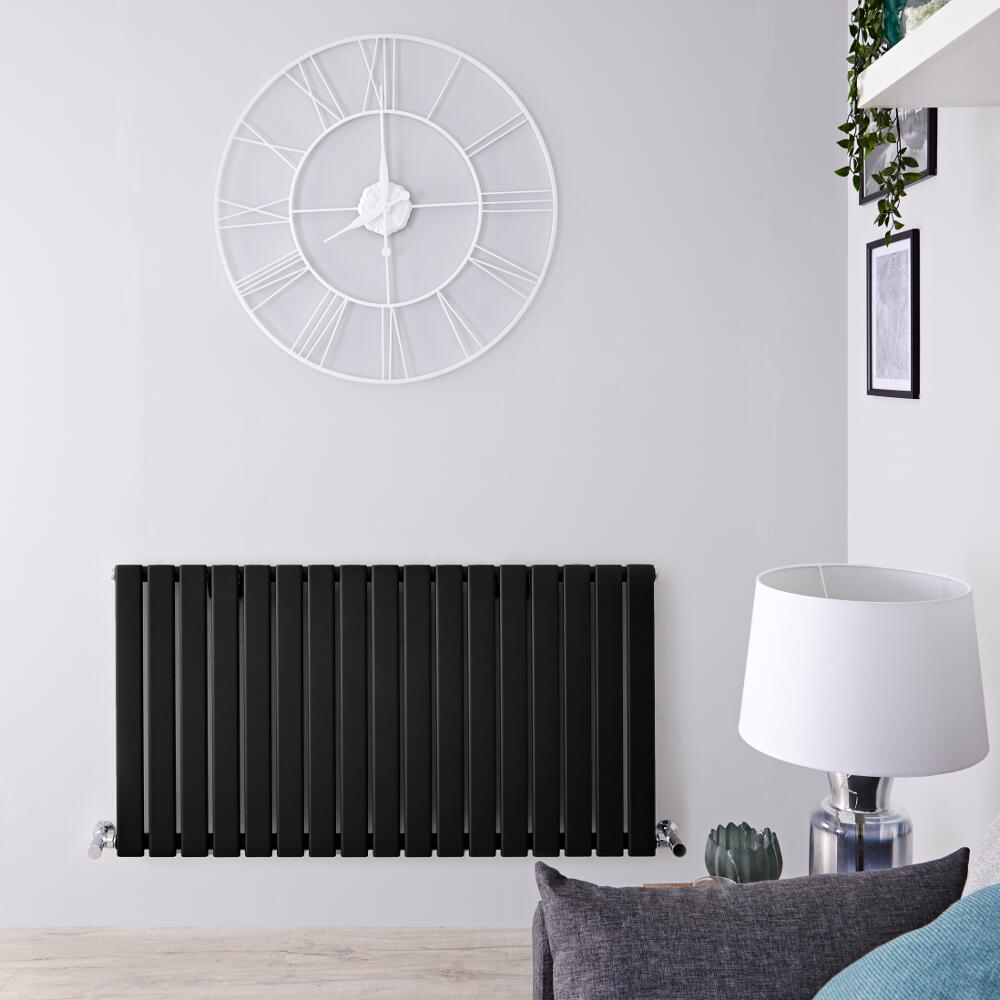 Radiateur Design Horizontal Noir Delta 63,5cm x 119cm x 4,6cm 1064 Watts