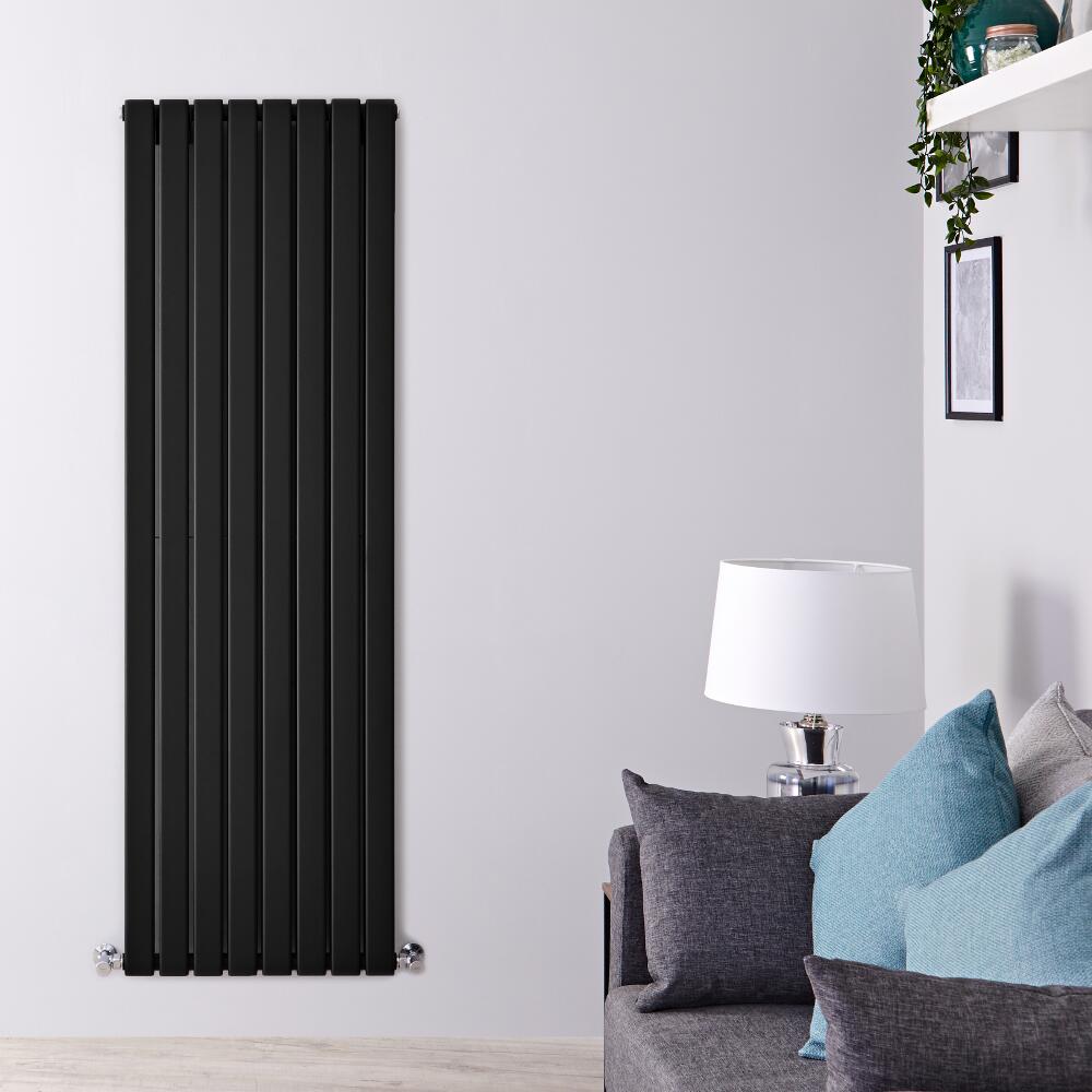 Radiateur Design Vertical Noir Delta 160cm x 56cm x 6cm 1764 Watts