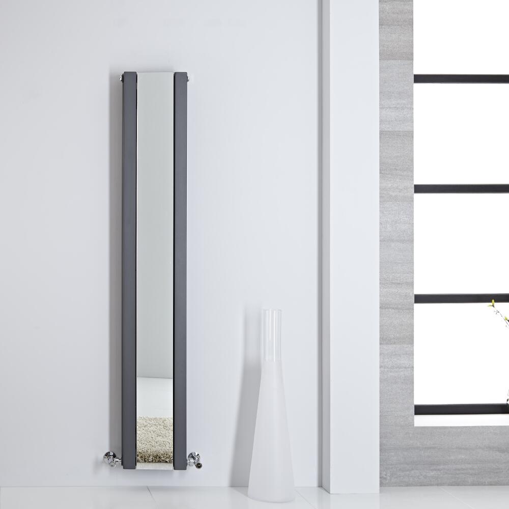 Radiateur miroir anthracite Sloane 160x26.5cm 789 watts