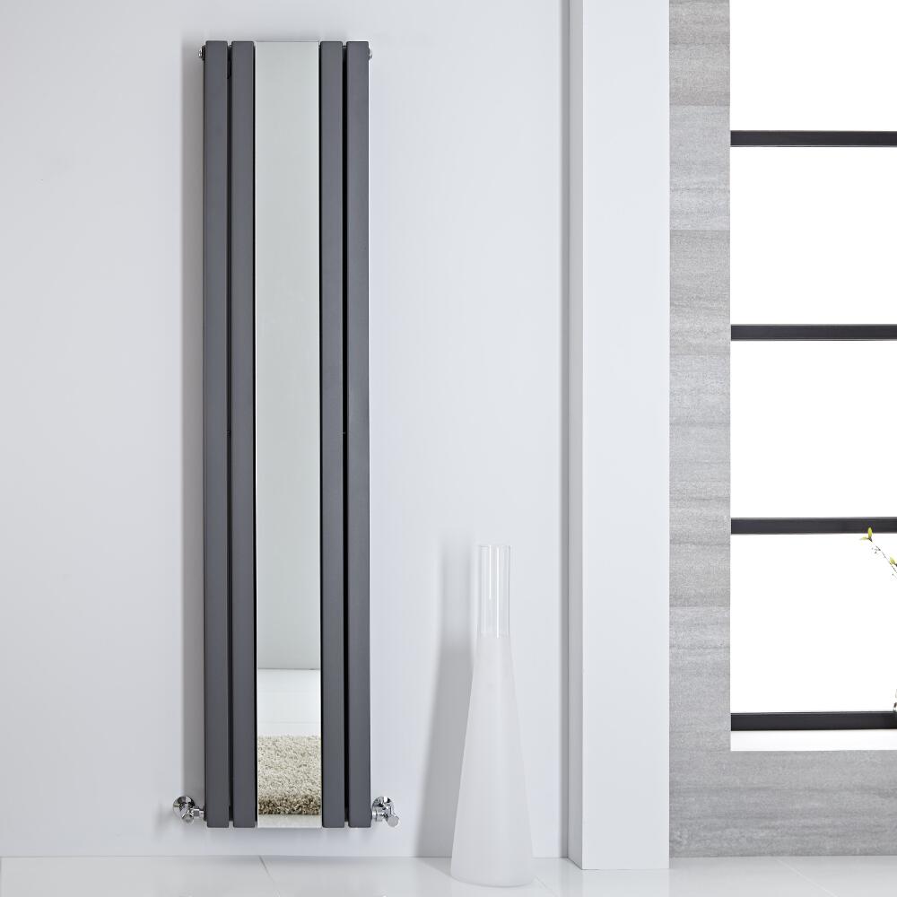 Radiateur miroir anthracite Sloane 180 x 38.5cm 1344 watts