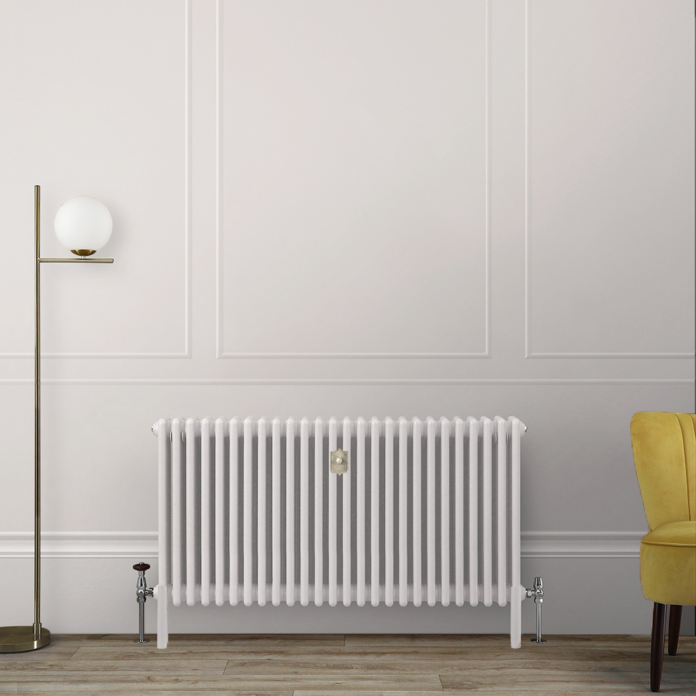 Radiateur style fonte horizontal - Triple rangs - Rose (Rose Petal Pink) - Choix de tailles - Windso