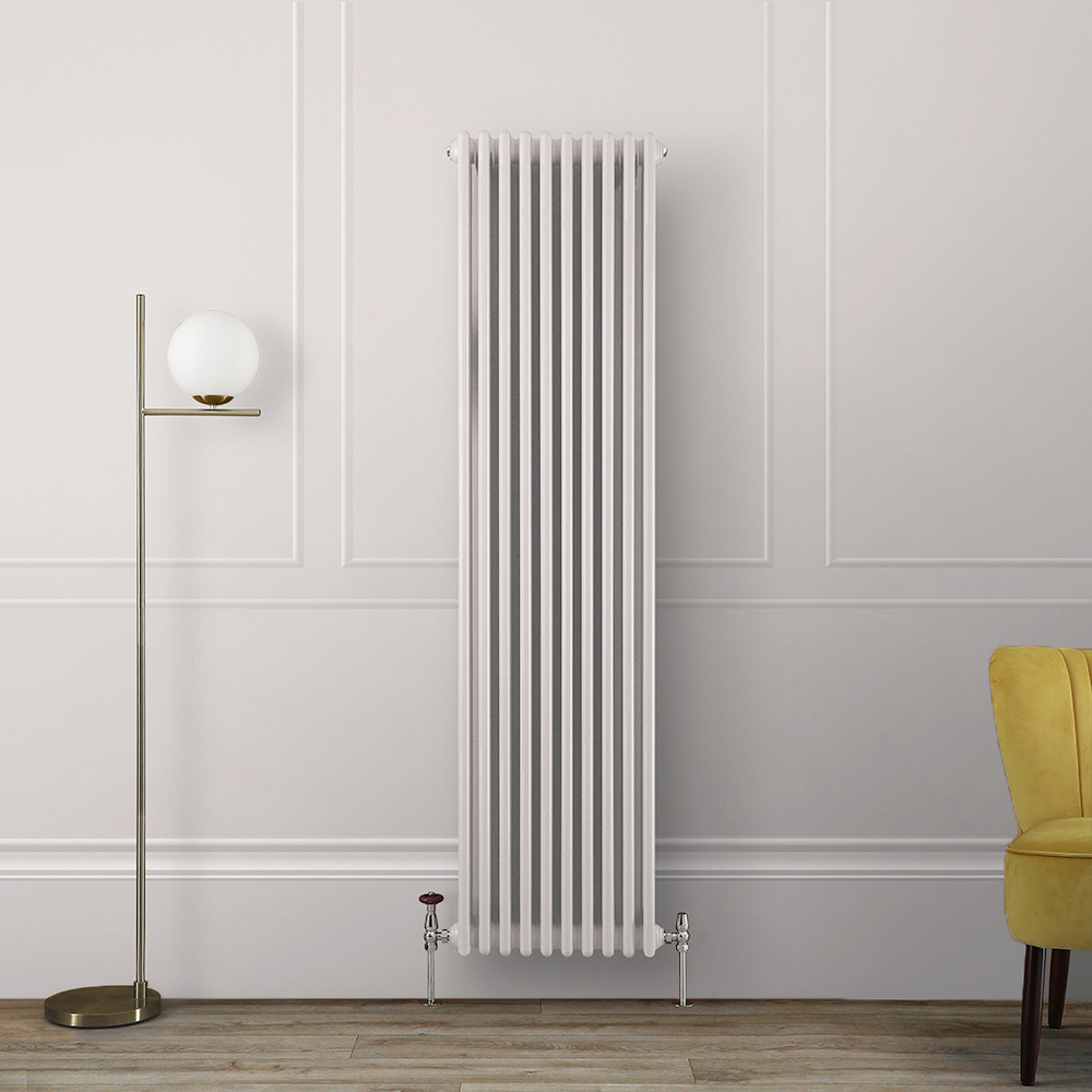 Radiateur style fonte vertical - Triple rangs - Rose (Rose Petal Pink) - Choix de tailles - Windsor