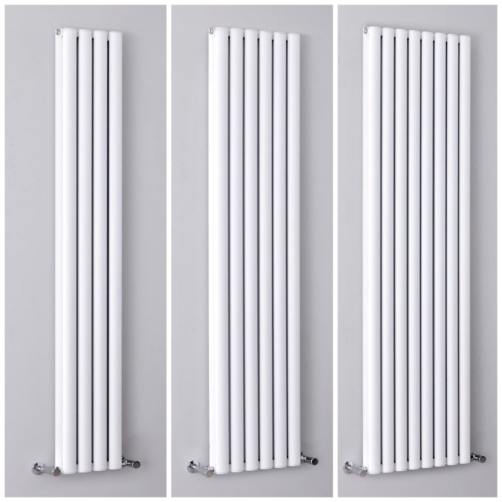 Radiateur design vertical aluminium – Blanc – 180 cm – Choix de tailles - Vitality Air