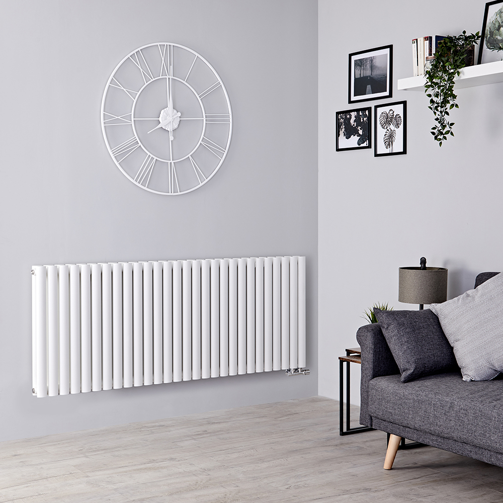 Radiateur design horizontal – Raccordement latéral – 63,5 cm x 164,7 cm – Blanc – Double rangs – Vit