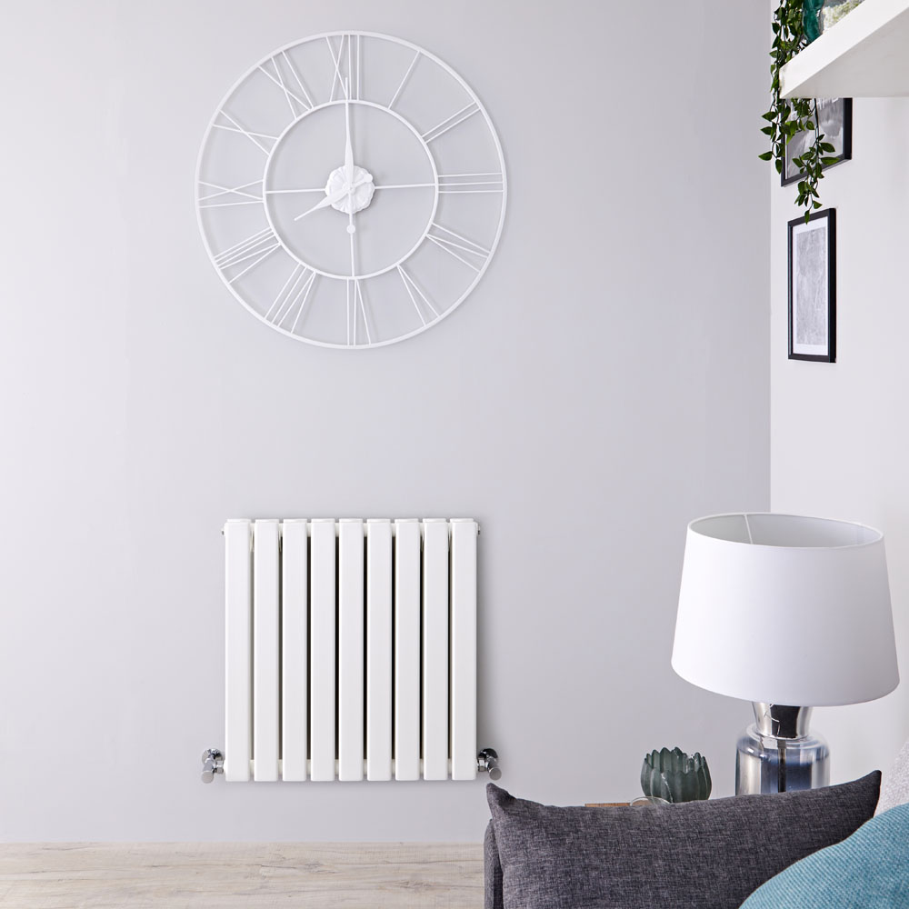 Radiateur Design Horizontal Blanc Delta 63,5cm x 63cm x 5,8cm 860 Watts
