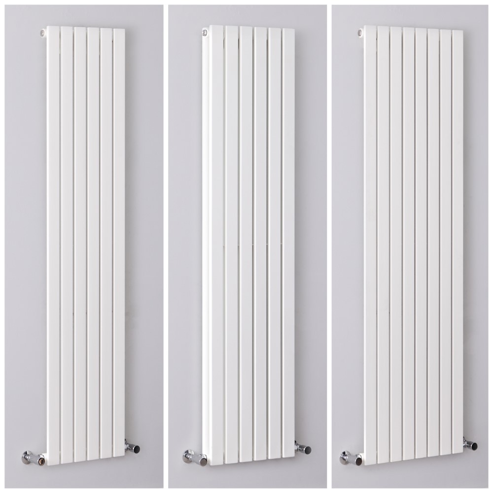 Radiateur design vertical – Colonnes Plates – Blanc – Tailles multiples – Sloane