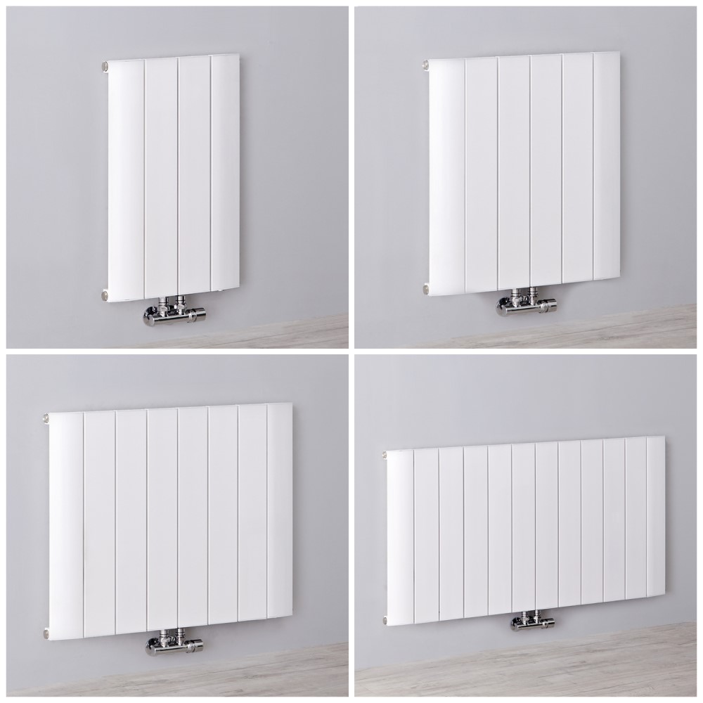 Radiateur design horizontal en aluminium – 60 cm – Blanc – Choix de largeurs - Aurora