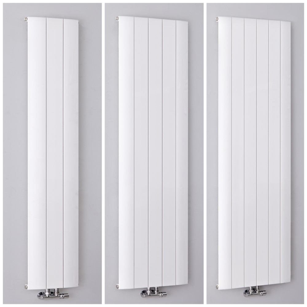 Radiateur design vertical en aluminium – Blanc – Tailles multiples - Aurora