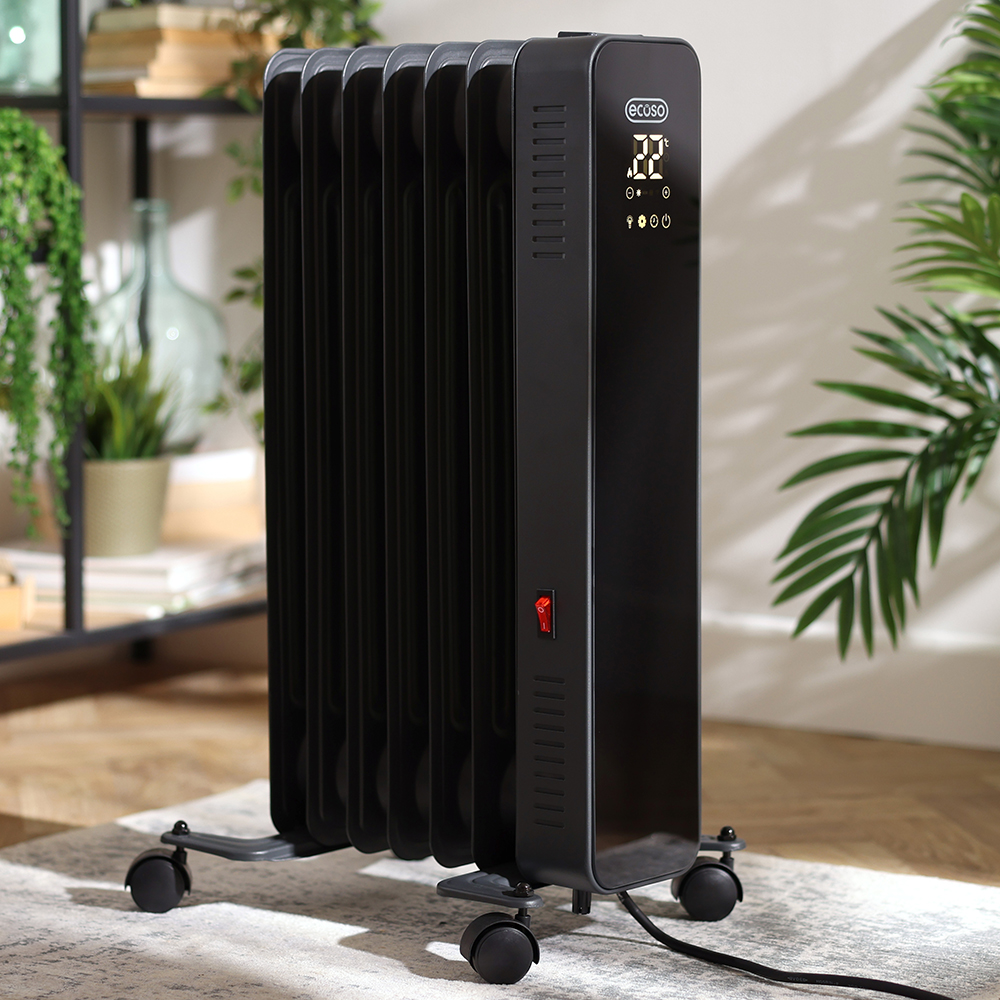 Radiateur+bain+d%27huile+electrique+intelligent+-+Anthracite+-+1500W+-+ECOSO+Kylo