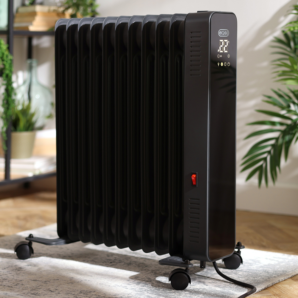 Radiateur+bain+d%27huile+electrique+intelligent+-+Sur+roulettes+-+Anthracite+-+2500W+-+Chauffage+d%27Appoint+-+Hudson+Reed