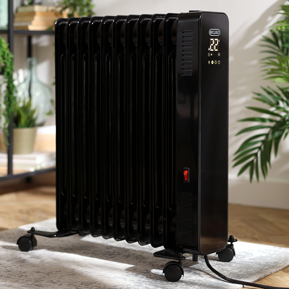 Radiateur+bain+d%27huile+electrique+intelligent+-+Sur+roulettes+-+Noir+-+2500W+-+Chauffage+d%27Appoint+-+Hudson+Reed