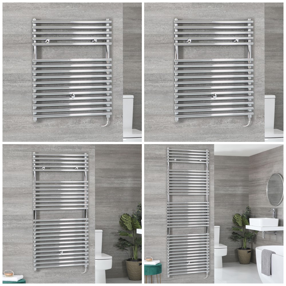 Sèche-serviettes électrique – Chromé – Choix de tailles et élément chauffant – Arno