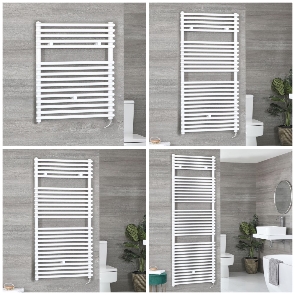 Sèche-serviettes électrique – Blanc – Choix de tailles et élément chauffant – Arno