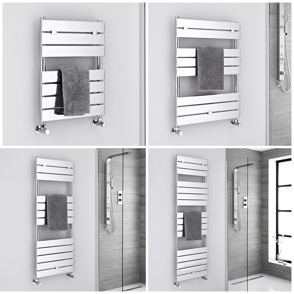 Sèche-serviettes – Barres plates – Chromé – Choix de tailles - Lustro