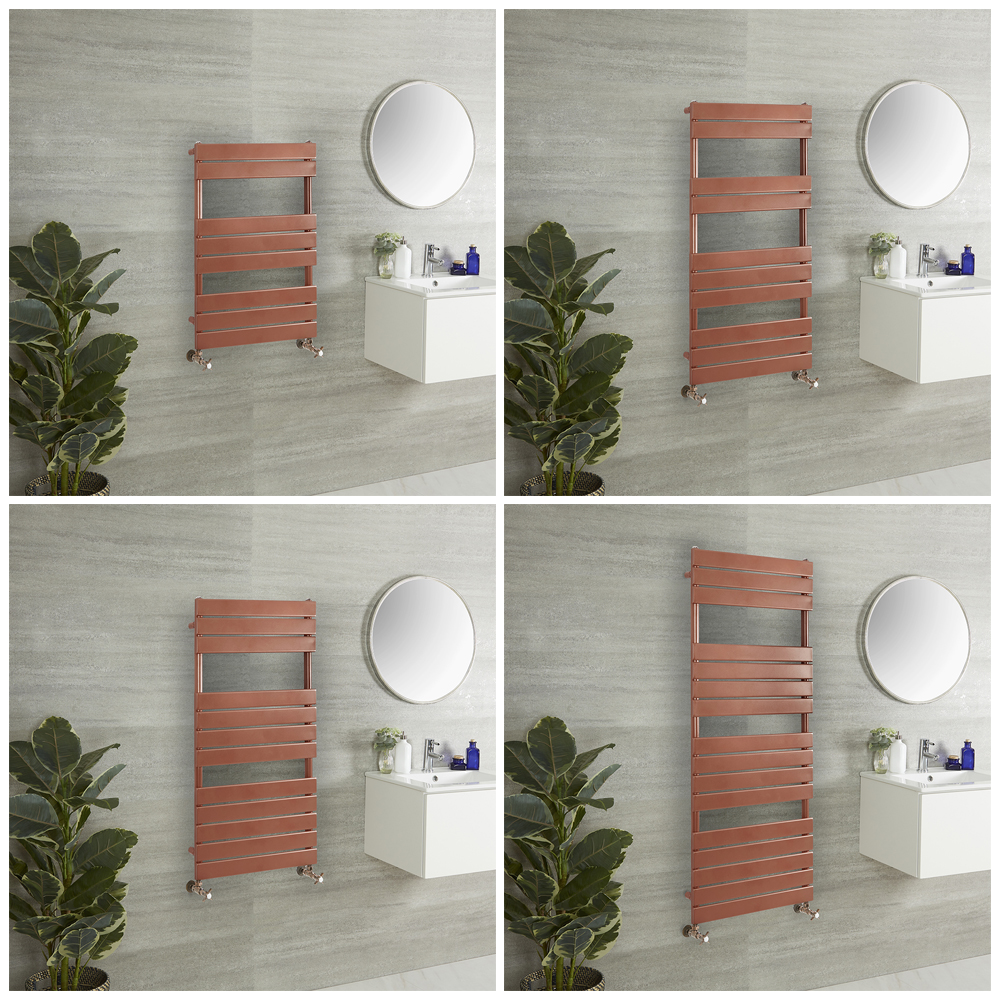 Sèche-serviettes design plat - Cuivre métallisé - Choix de tailles - Lustro