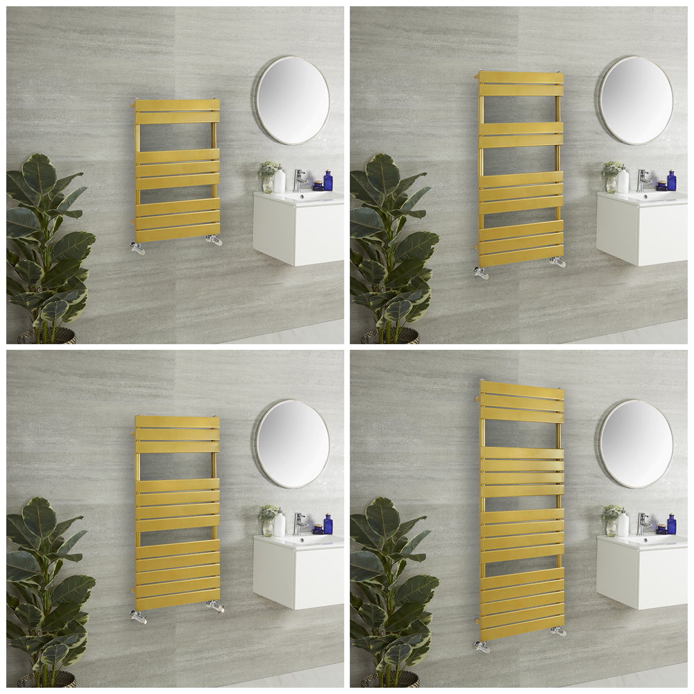 Sèche-serviettes design plat - Or métallisé - Choix de tailles - Lustro