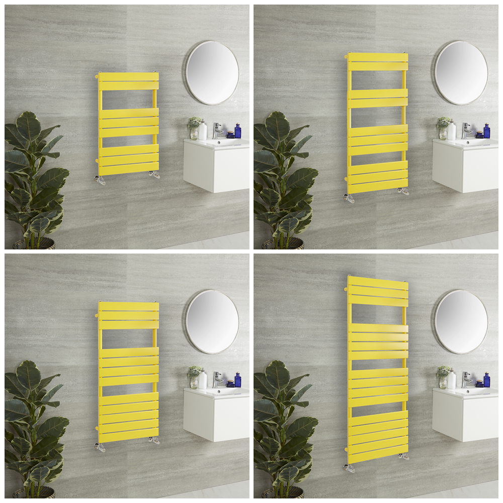 Sèche-serviettes design plat - Jaune (Dandelion Yellow) - Choix de tailles - Lustro