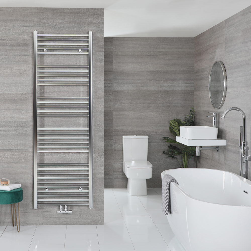 Sèche-serviettes à raccordement central – Chromé – 178,5 x 60 cm - Neva