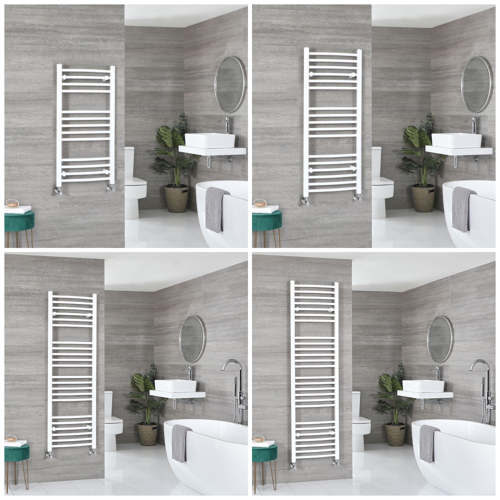 Sèche-serviettes incurvé – Blanc – Choix de tailles - Ive