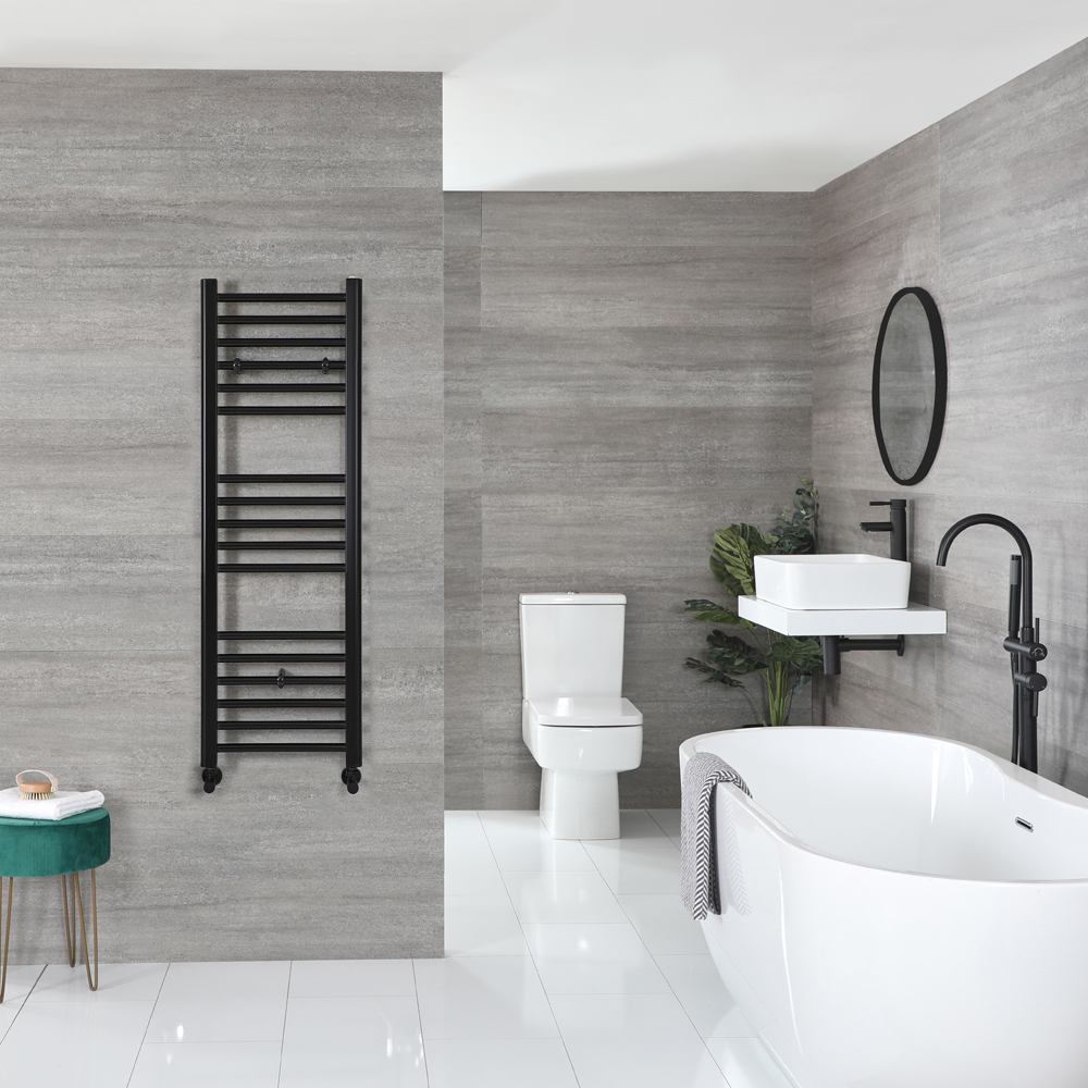 Sèche-serviettes plat – Noir mat – 120 cm x 40 cm - Nox