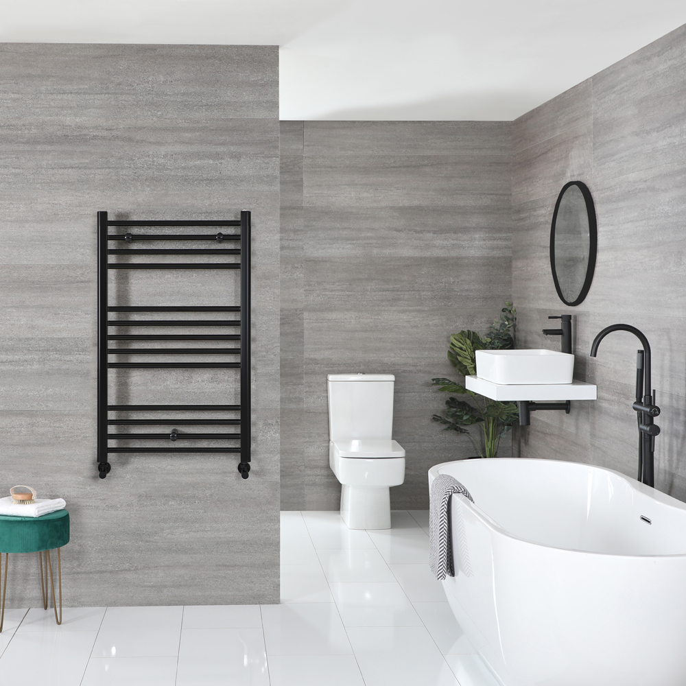 Sèche-serviettes plat – Noir mat – 100 cm x 60 cm - Nox