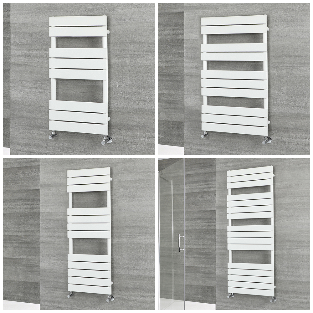 Sèche-serviettes design plat – Blanc – Choix de tailles - Lustro