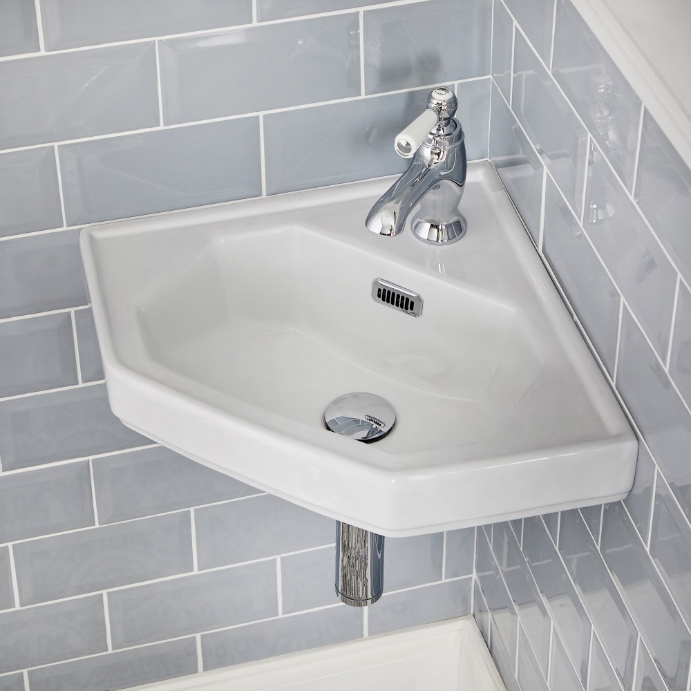 Lavabo d'angle suspendu - 42 x 29 cm - Richmond