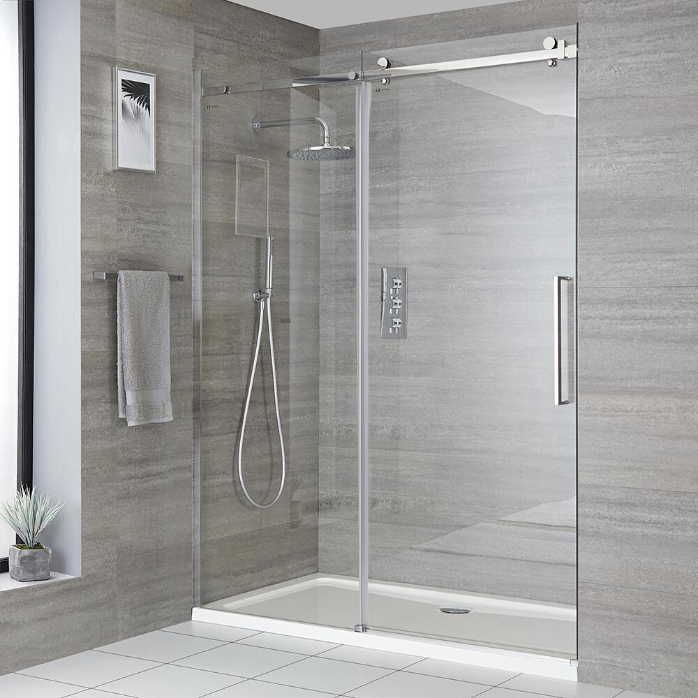 Porte de douche coulissante avec receveur – Tailles multiples - Portland