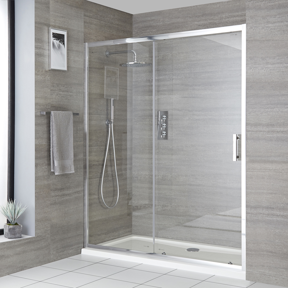 Porte de douche coulissante avec receveur – Tailles multiples - Portland