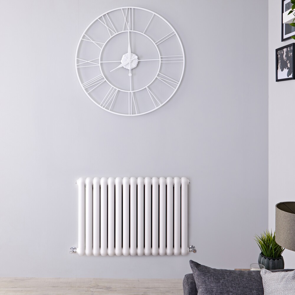 Radiateur design horizontal à colonnes – Blanc – 63,5 cm x 86,3 cm - Saffre
