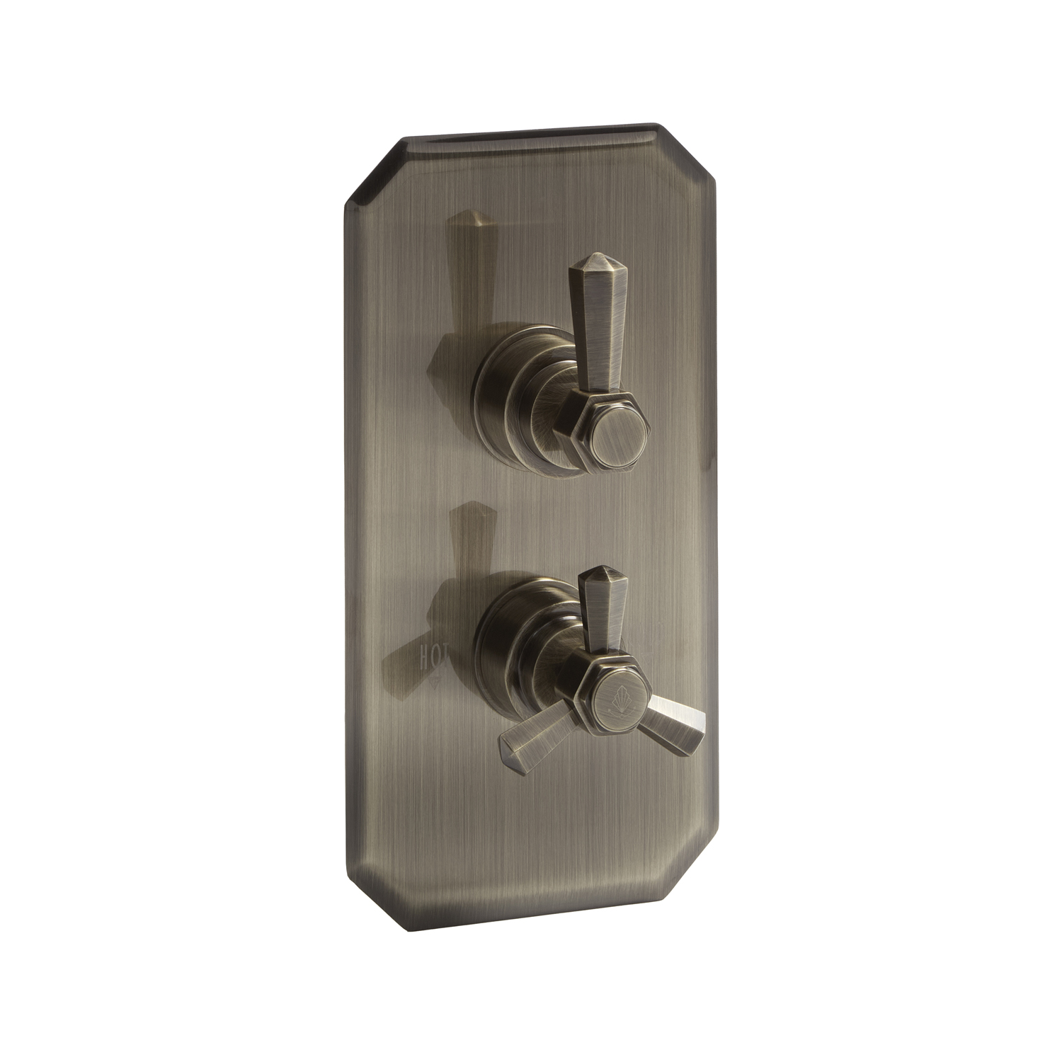 Mitigeur+de+douche+thermostatique+encastre+–+1+fonction+–+Laiton+brosse+–+Art+deco+-+Hudson+Reed+Earlham