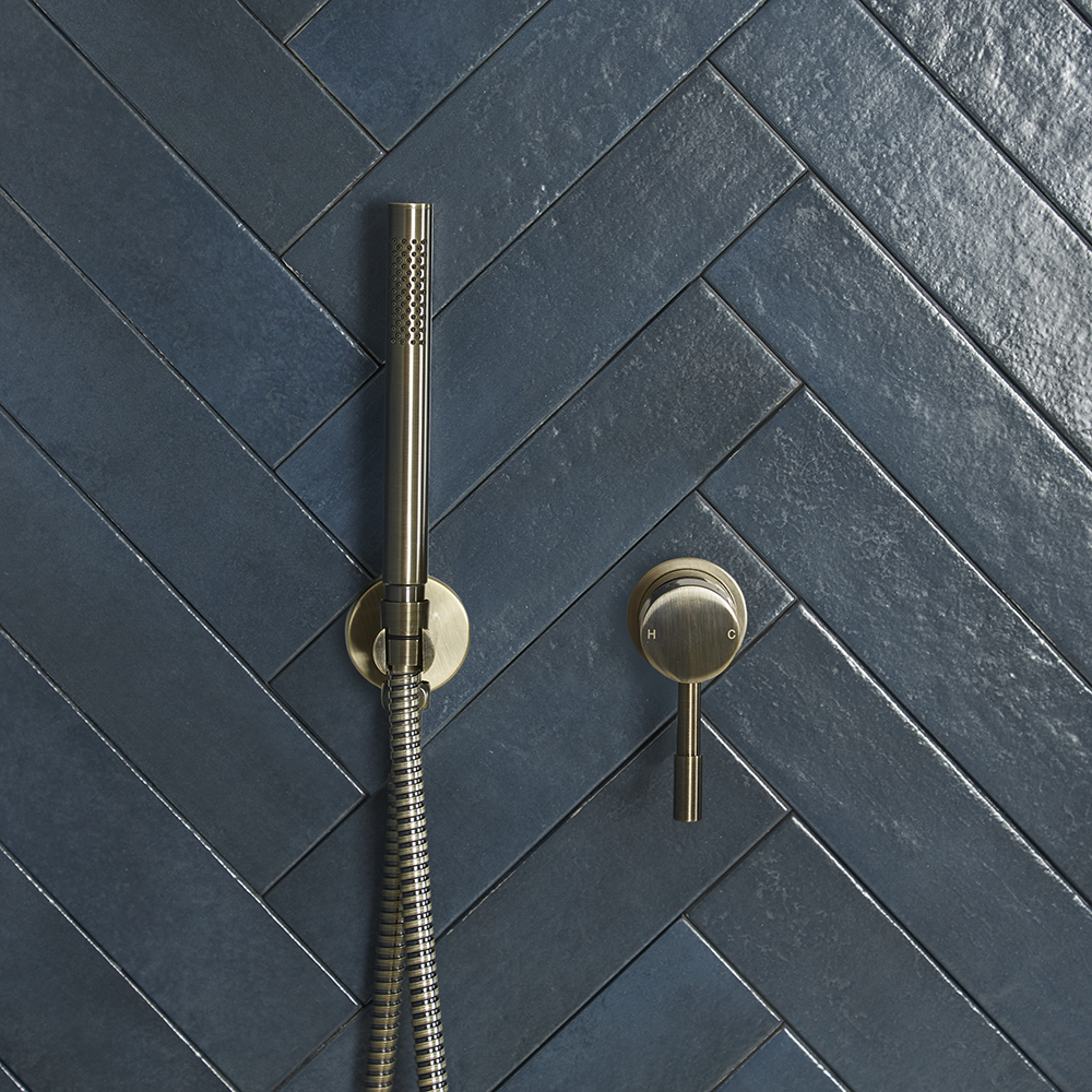 Kit de douche avec mitigeur et douchette – Laiton brossé - Clarus