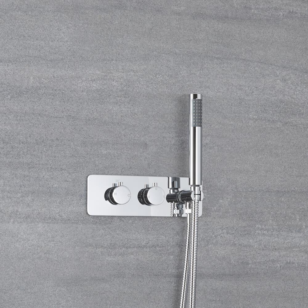 Mitigeur de douche thermostatique avec inverseur – Avec douchette – Chromé - Como