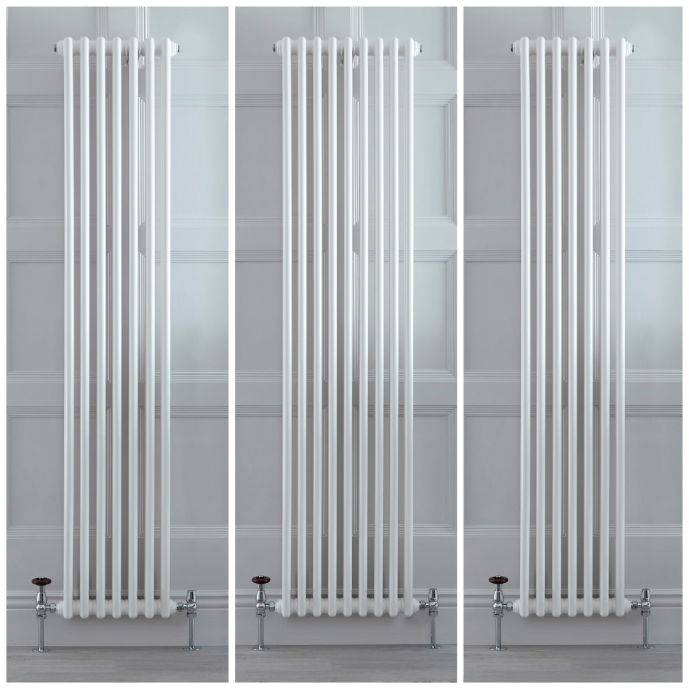 Radiateur style fonte vertical – Blanc – Double rangs – Choix de tailles - Stelrad Regal par Hudson 