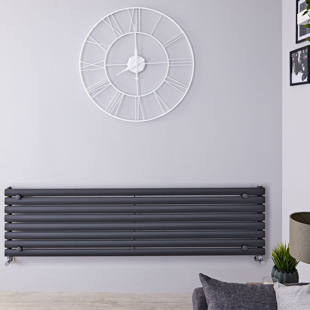 Radiateur Design Horizontal Anthracite Vitality 47,2cm x 178cm x 5,6cm 1162 Watts