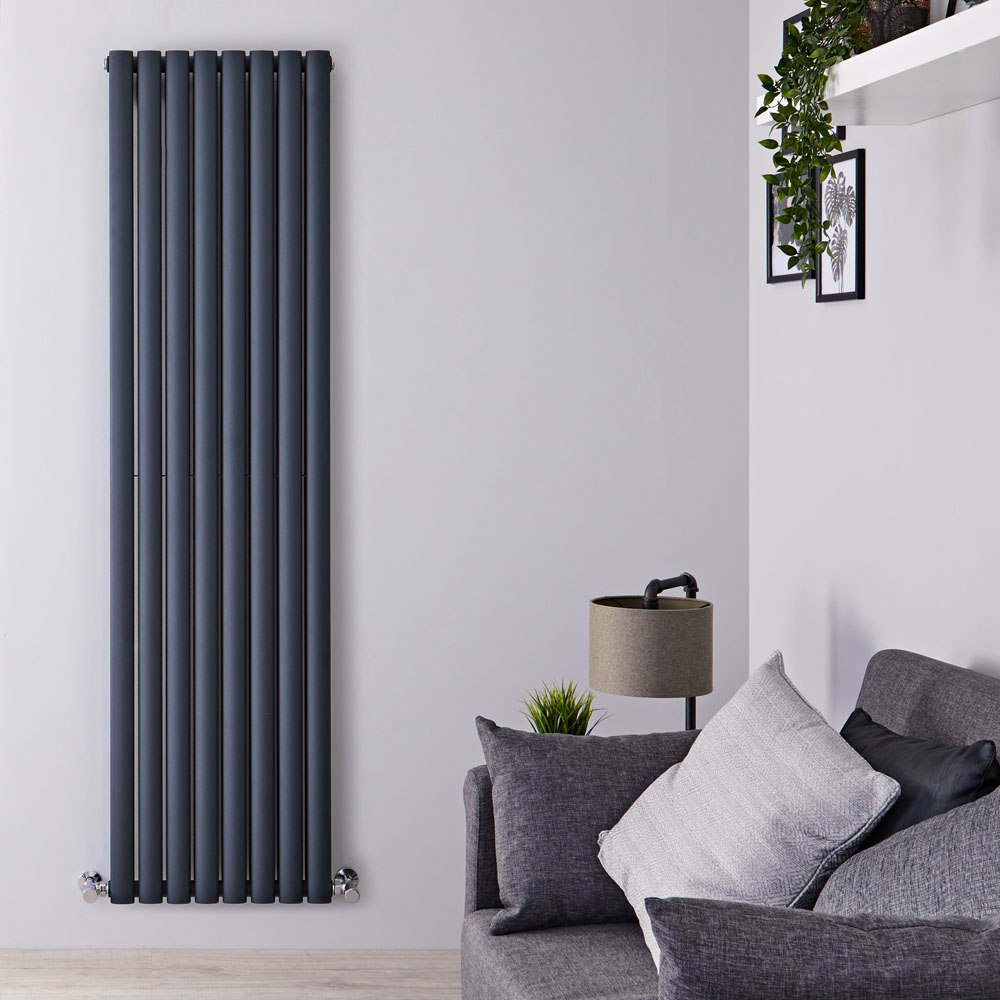 Radiateur design vertical – 178 cm x 47,2 cm – Anthracite – Double rangs – Vitality