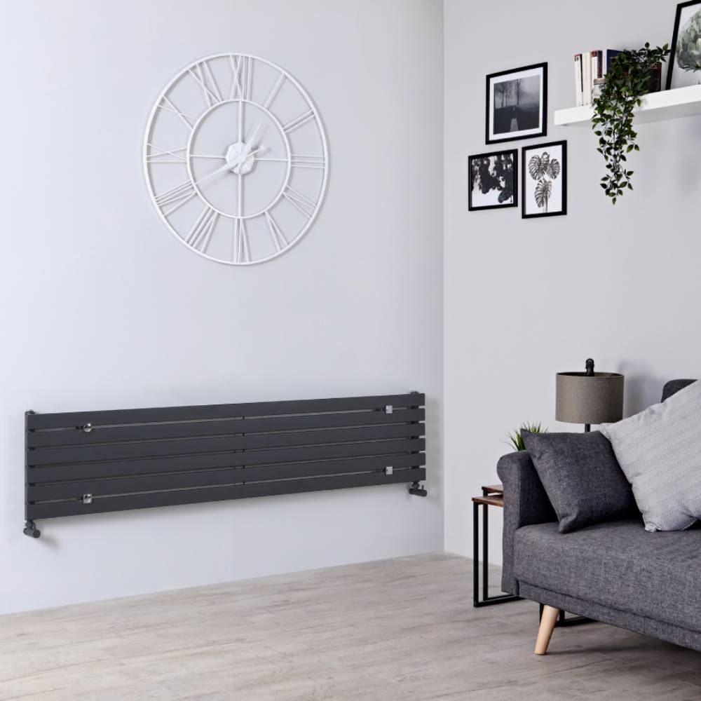 Radiateur Design Horizontal Anthracite Sloane 35,4cm x 178cm x 5,4cm 821 Watts