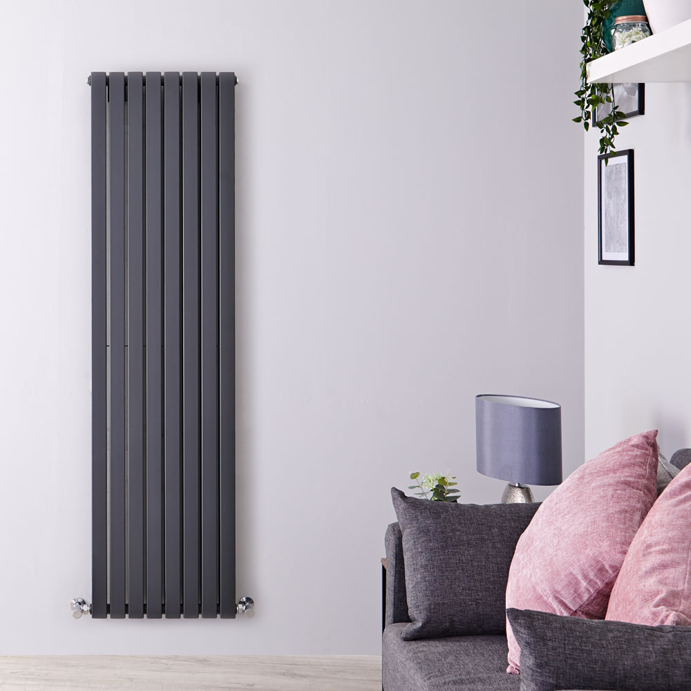 Radiateur design vertical – Anthracite - 178 cm x 47,2cm – Double rangs - Sloane
