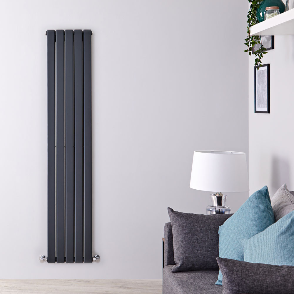 Radiateur Design Vertical Anthracite Delta 178cm x 35cm x 6cm 1237 Watts